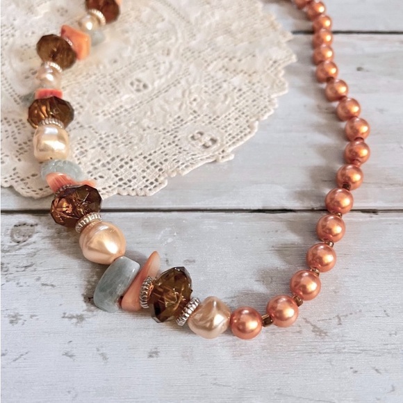 Artesian Peachy Warm Coastal Beach Vacation Beaded Woman’s Jewelry - Picture 1 of 8